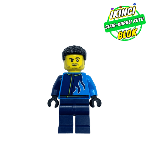 LEGO® Minifigür Race Driver, Dark Blue and Dark Azure Racing Suit Sıfır cty1760