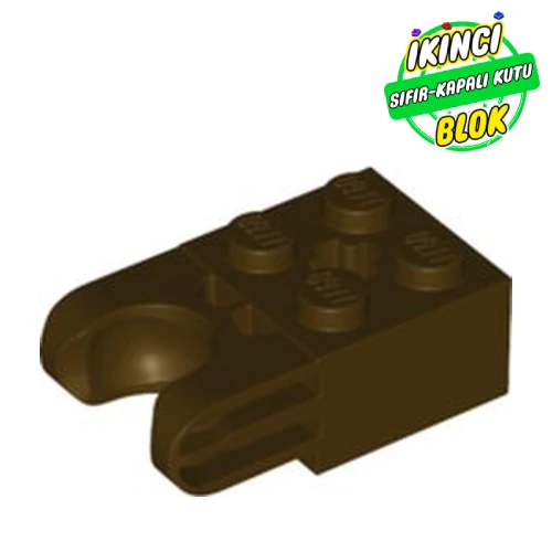 LEGO® Technic Brick Special 2 x 2 with Ball Socket Wide and Axle Hole, No Arm Holes Koyu Kahverengi Sıfır