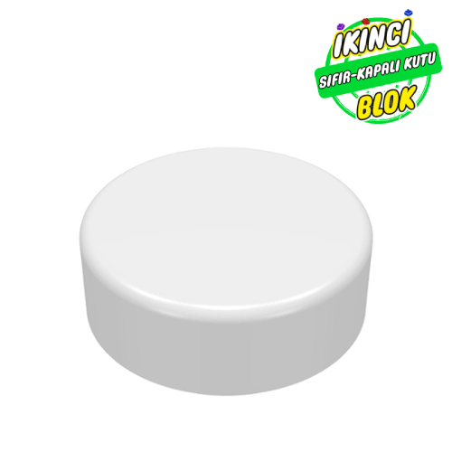 LEGO® 1 x 1 Daire Düz Plaka Beyaz Sıfır