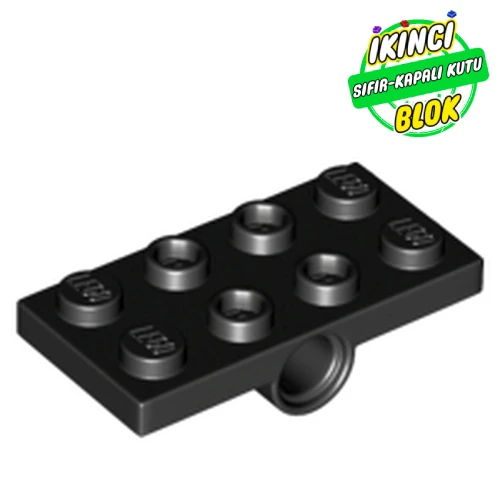 LEGO® Plate Special 2 x 4 Pin Holes on Bottom Dia. 4.85 Siyah Sıfır