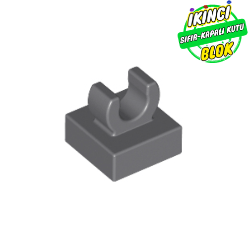 LEGO® 1 x 1 Modifiye Üst Bağlantılı Plaka Koyu Mavimsi Gri Sıfır