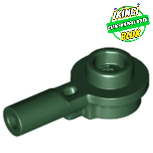 LEGO® Plate Round 1 x 1 with Hollow Stud and Horizontal Bar 1L Koyu Yeşil Sıfır