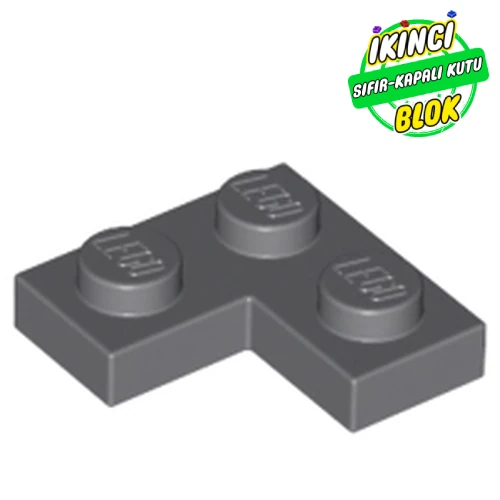 LEGO® Plate 2 x 2 Corner Koyu Mavimsi Gri Sıfır