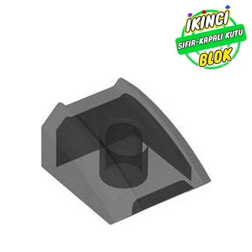 LEGO® Slope Curved 2 x 2 with Lip, No Studs Şeffaf Siyah Sıfır