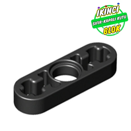 LEGO® 1 x 3 İnce Liftarm İnce Aks girişli Siyah Sıfır