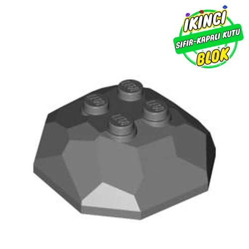 LEGO® Rock Boulder, Top Koyu Mavimsi Gri Sıfır