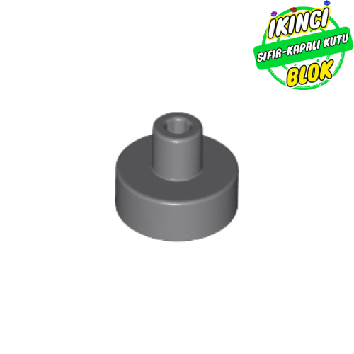 LEGO® 1 x 1 Bar ve Pim Tutuculu Kavisli Plaka Koyu Mavimsi Gri Sıfır
