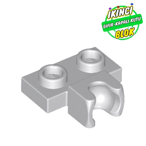 LEGO® Plate Special 1 x 2 5.9mm Centre Side Towball Socket Açık Mavimsi Gri Sıfır