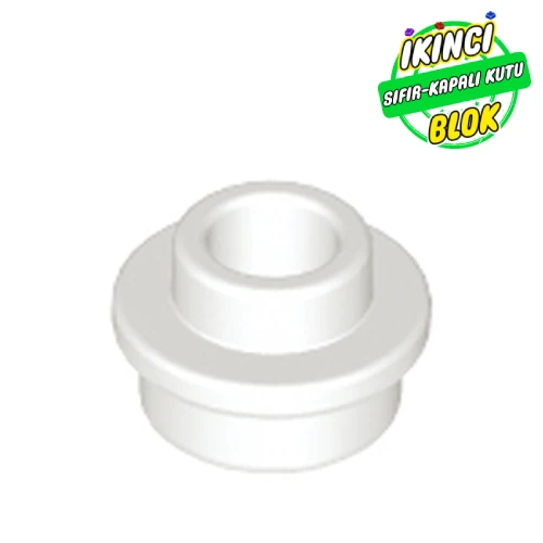 LEGO® Plate Round 1 x 1 with Open Stud Beyaz Sıfır