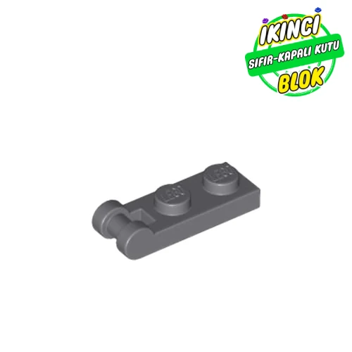 LEGO® Plate Special 1 x 2 with Handle on End [Closed Ends] Koyu Mavimsi Gri Sıfır