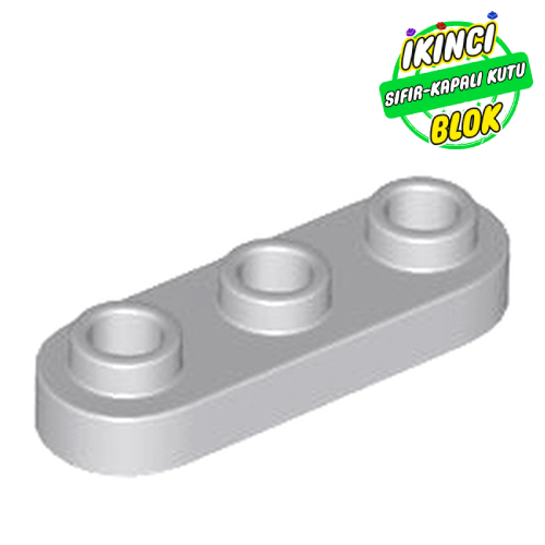 LEGO® 1 x 3 Kavisli Plaka Açık Studlı Açık Mavimsi Gri Sıfır