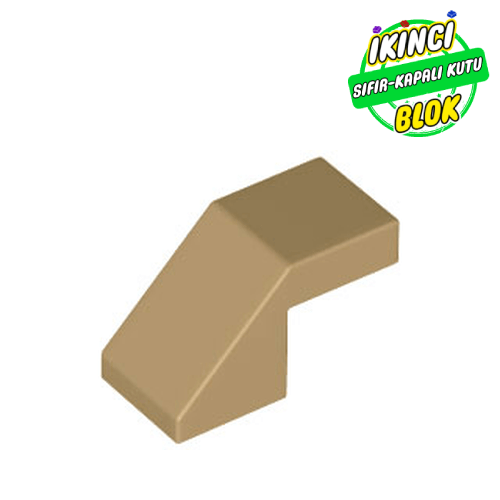 LEGO® 2 x 1 45 Derece Altı Kesik Studsız Eğimli Parça Koyu Bej Sıfır