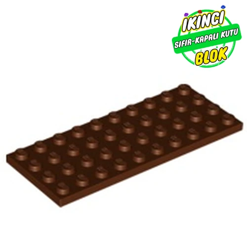LEGO® Plate 4 x 10 Kırmızımsı Kahverengi Sıfır