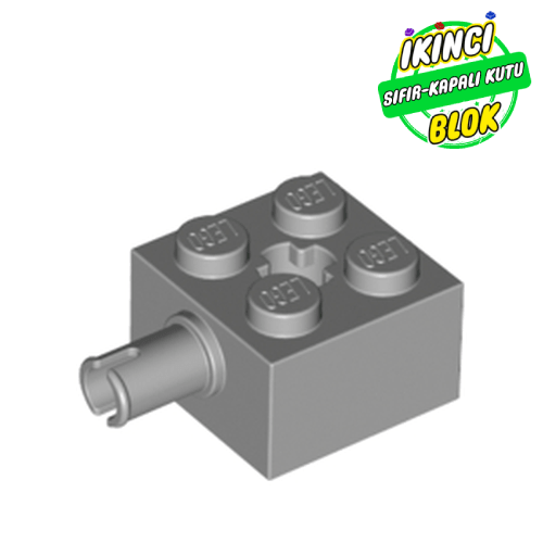 LEGO® 2 x 2 Pim çıkışlı Aks girişli Tuğla Açık Mavimsi Gri Sıfır