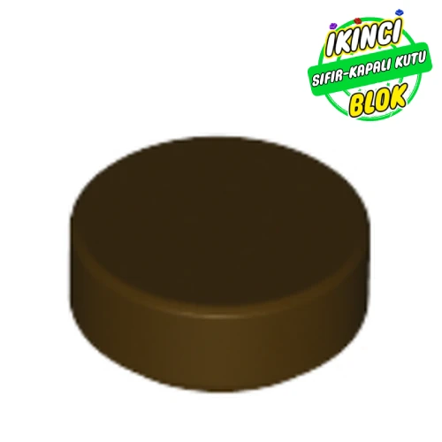LEGO® Tile Round 1 x 1 Koyu Kahverengi Sıfır