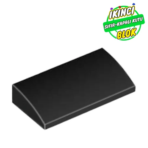 LEGO® 2 x 4 x 2/3 Eğimli Parça Siyah Sıfır