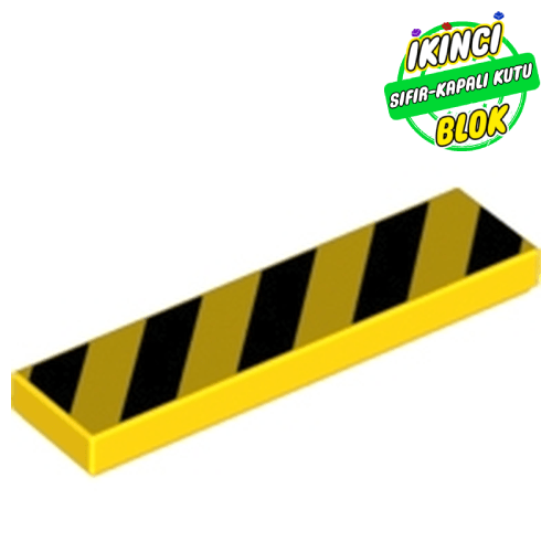 LEGO® 1 x 4 5 Dikkat Çizgili Düz Plaka Sarı Sıfır