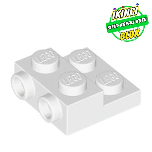 LEGO® Plate Special 2 x 2 x 2/3 with Two Studs On Side and Two Raised - Updated Version Beyaz Sıfır
