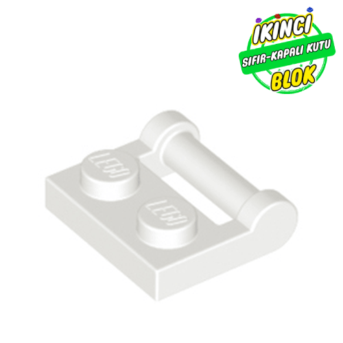 LEGO® 1 x 2 Çubuk Çıkışlı Plaka Beyaz Sıfır
