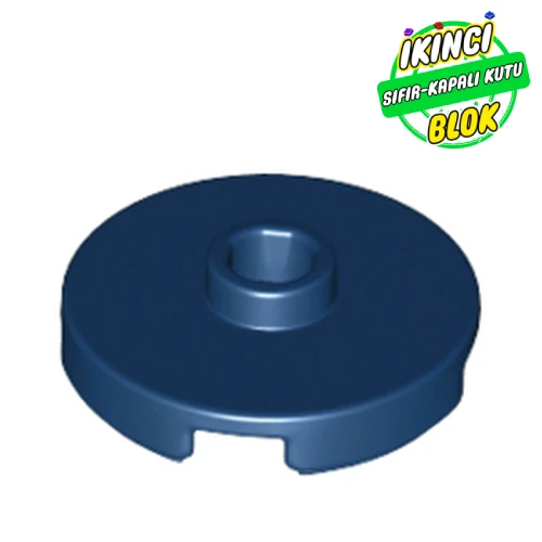 LEGO® Plate Special Round 2 x 2 with Center Stud (Jumper Plate) Koyu Mavi Sıfır