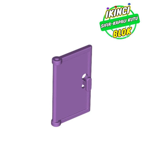 LEGO® Door 1 x 2 x 3 with Vertical Handle, Round Handle Holes on Back Orta Lavanta Sıfır