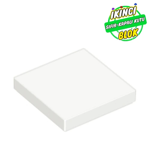 LEGO® Tile 2 x 2 with Groove Beyaz Sıfır
