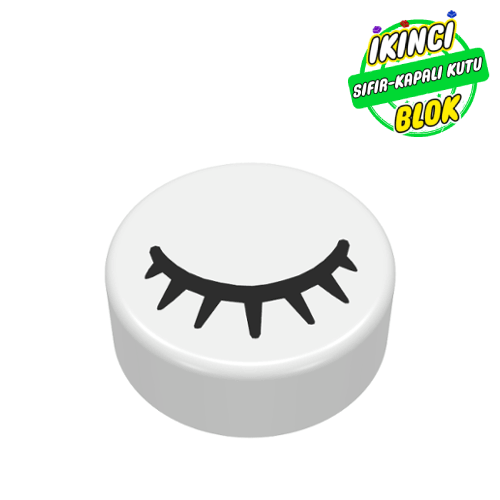 LEGO® 1 x 1 Kapalı Göz Beyaz Sıfır