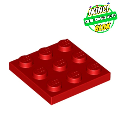 LEGO® Plate 3 x 3 Kırmızı Sıfır