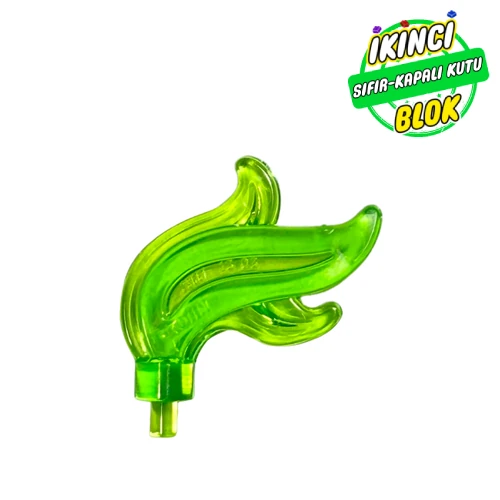 LEGO® Minifigür Kask Tüyü Şeffaf Parlak Yeşil Sıfır