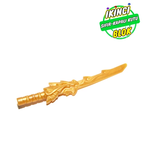 LEGO® Weapon Sword Katana with Dragon Guard (The Sword of Fire) İnci Altın Sıfır