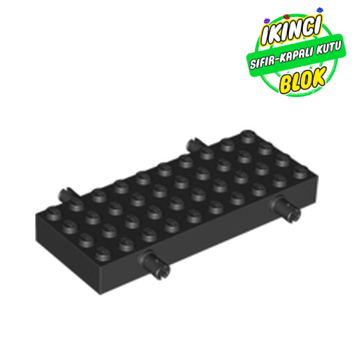 LEGO® 4 x 10 4 Teker Pimli Modifiye Tuğla Siyah Sıfır