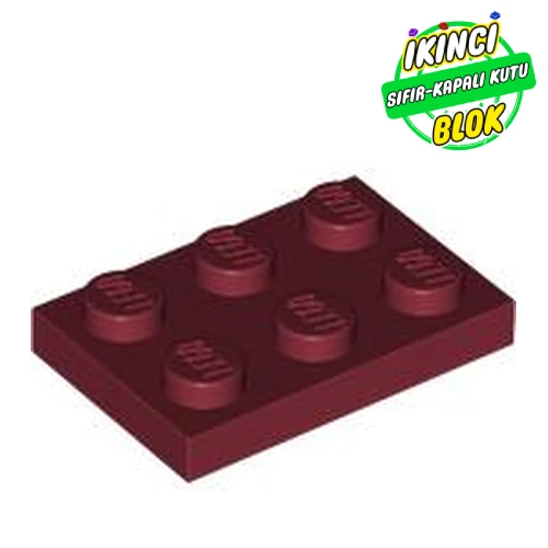 LEGO® Plate 2 x 3 Koyu Kırmızı Sıfır