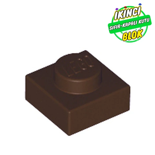 LEGO® Plate 1 x 1 Koyu Kahverengi Sıfır