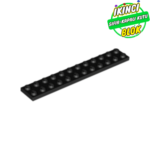 LEGO® 2 x 12 Plaka Siyah Sıfır