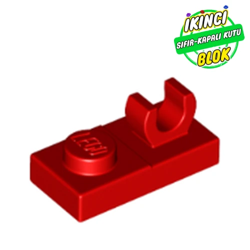 LEGO® Plate Special 1 x 2 [Open O Top Clip] Kırmızı Sıfır
