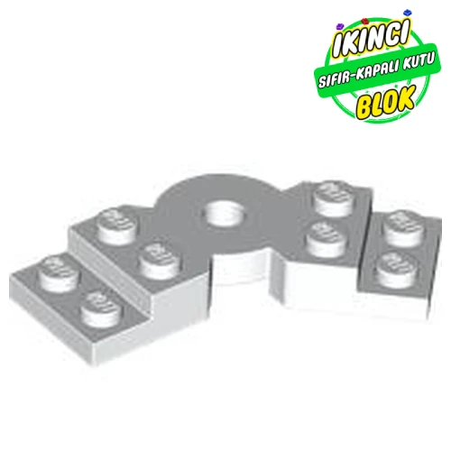 LEGO® Plate Angled 2 x 2 with Step and Hole in Center Beyaz Sıfır