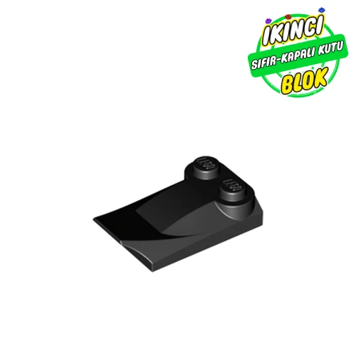 LEGO® 3 x 2 x 2/3 2 Studlu Kanat Bitişi Siyah Sıfır