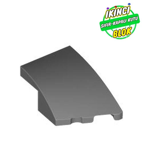 LEGO® Slope Curved 3 x 2 with Stud Notch Right Koyu Mavimsi Gri Sıfır