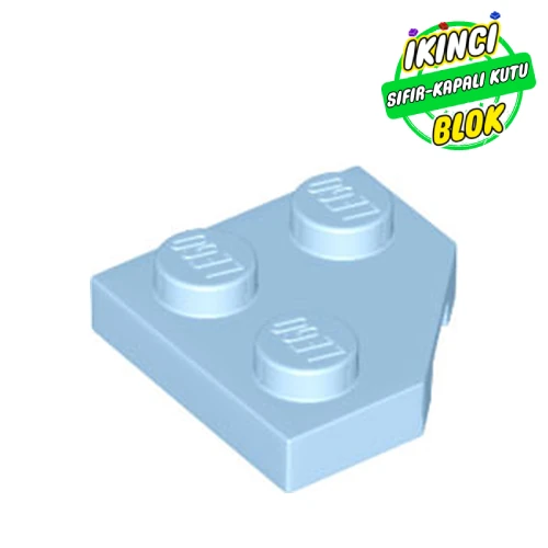 LEGO® 2 x 2 Kesik Kenarlı Plaka Parlak açık mavi Sıfır