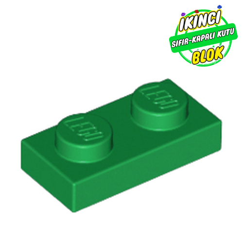 LEGO® 1 x 2 Plaka Yeşil Sıfır