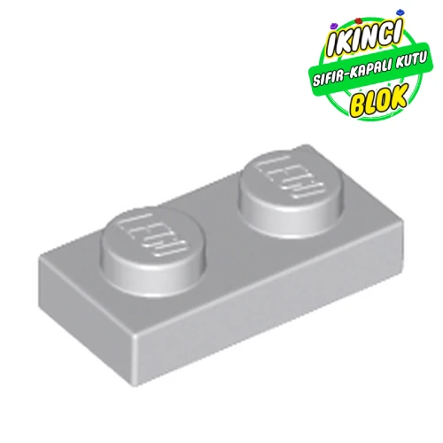 LEGO® Plate 1 x 2 Açık Mavimsi Gri Sıfır