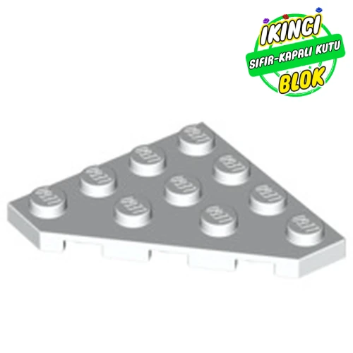 LEGO® Wedge Plate 4 x 4 Cut Corner Beyaz Sıfır