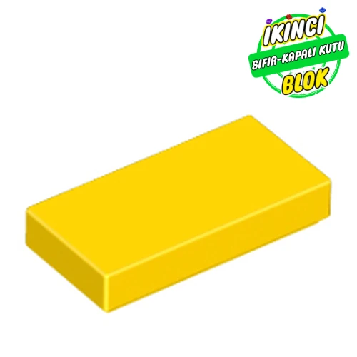 LEGO® Tile 1 x 2 with Groove Sarı Sıfır