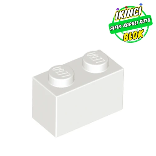 LEGO® 1 x 2 Tuğla Beyaz Sıfır