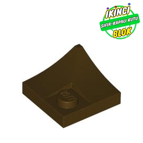 LEGO® Plate Special 2 x 2 with Double Inverted Curve, 1 Stud Koyu Kahverengi Sıfır