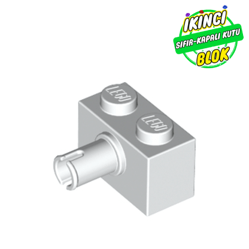 LEGO® 1 x 2 Pim Çıkışlı Modifiye Tuğla Beyaz Sıfır