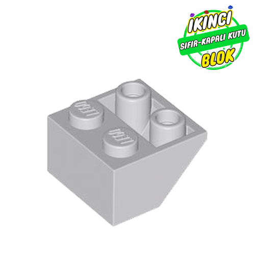 LEGO® 2 x 2 Boş Studlı 45 Derece Ters Eğimli Parça Açık Mavimsi Gri Sıfır