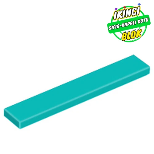 LEGO® Tile 1 x 6 with Groove Koyu Turkuaz Sıfır
