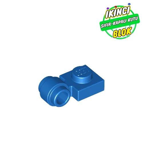LEGO® Plate Special 1 x 1 with Clip Light, Bar Hole [Thick Ring] Mavi Sıfır