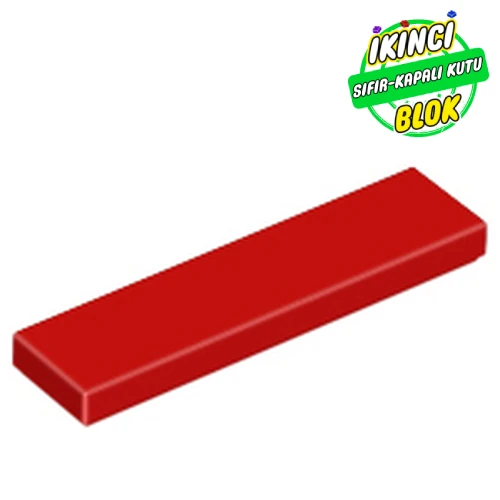 LEGO® Tile 1 x 4 with Groove Kırmızı Sıfır